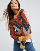 Shae Sonya Zig Zag Stripe Sweater - Multi