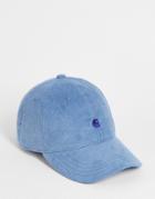 Carhartt Wip Harlem Corduroy Cap In Blue