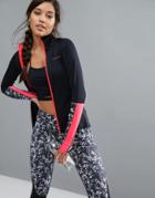 Elle Sports Color Pop Training Long Sleeve Gym Top - Black