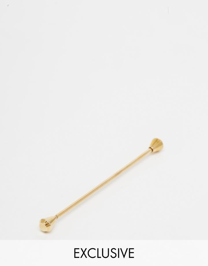 Reclaimed Vintage Classic Tie Pin In Gold - Gold