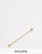 Reclaimed Vintage Classic Tie Pin In Gold - Gold