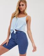 Asos Design Knot Front Cami - Black