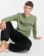 Calvin Klein Loungewear Sweatshirt In Green