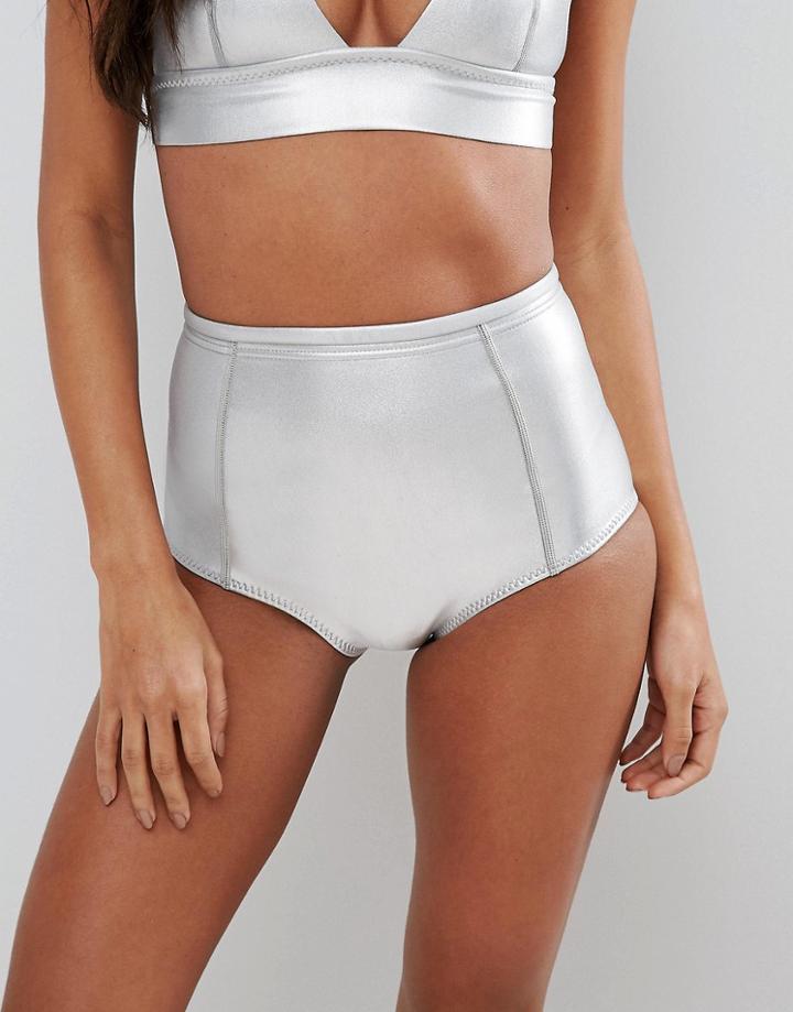 Billabong High Waisted Vintage Bikini Short - Silver