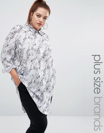 One One Three Marble Woven Shirt - White