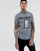 Religion T-shirt With Victory Patch Print In Gray