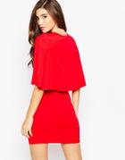 Asos Mini Cape Dress - Red