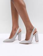 Asos Design Penley Slingback High Heels - Gray