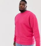 Asos Design Plus Oversized Sweatshirt In Bright Pink