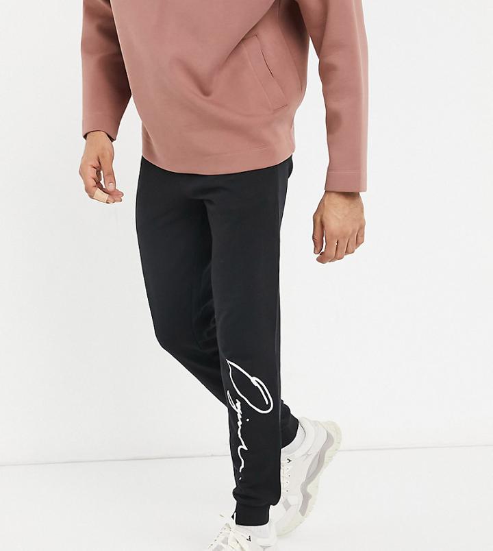 Jack & Jones Originals Sweatpants With Script Logo In Black Exclusive At Asos