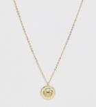Designb London Embossed Shell Pendant Necklace - Gold
