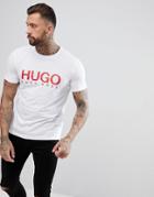 Hugo Large Logo T-shirt In White - White