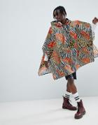 Jaded Zebra Baroque Festival Poncho - Black