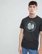 Pretty Green Retro Logo T-shirt In Dark Gray Marl - Gray