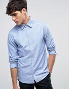 Casual Friday Shirt With Circles Print In Slim Fit - Blue
