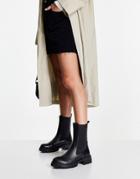 Na-kd Leather Chunky Boot In Black