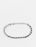 Bolongaro Trevor Cotton Thread Chain Bracelet-silver