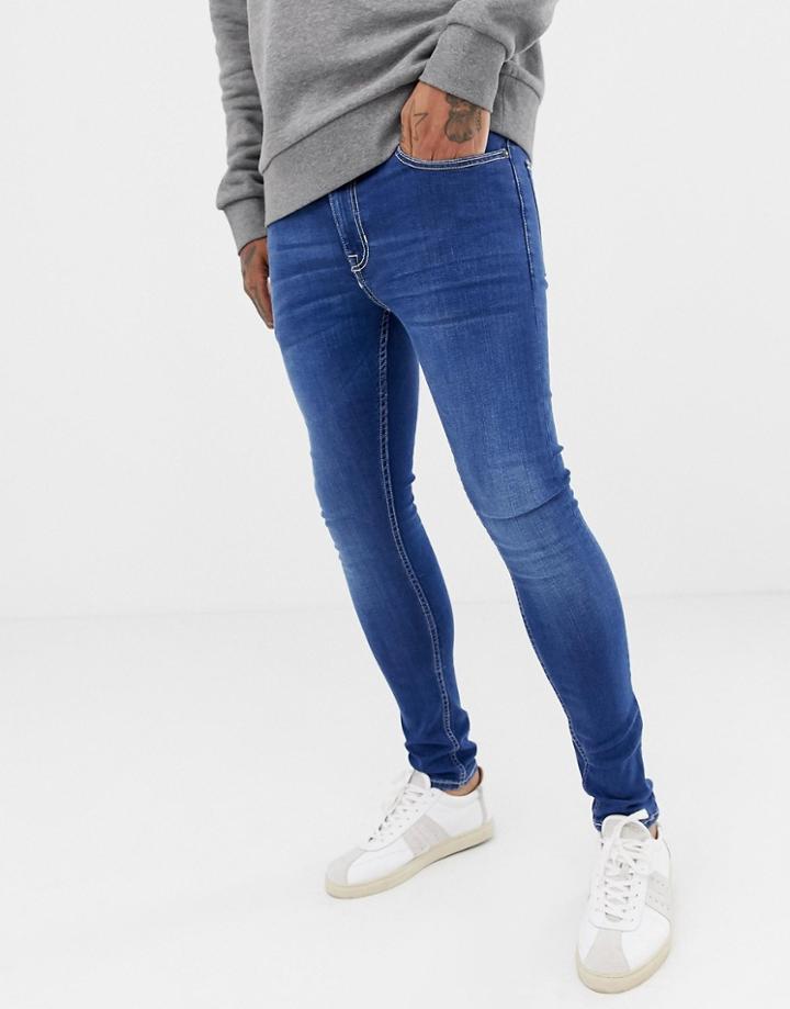 New Look Super Skinny Jeans In Blue Wash