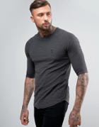 Religion 3/4 Sleeve Top In Mixed Jersey - Black
