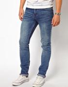 Cheap Monday Jeans Tight Skinny Fit In Dark Clean Wash - Blue