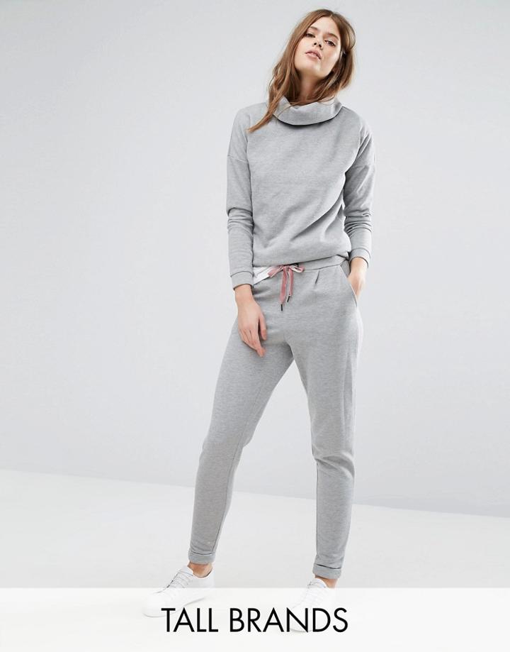 Vero Moda Tall Shimmer Sweat Track Pants - Gray