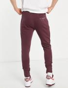Il Sarto Core Slim Sweatpants In Burgundy-red