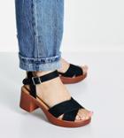Simply Be Wide Fit Liza Heeled Sandals In Black