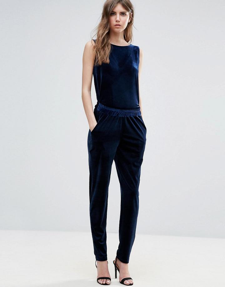 Ichi Tapered Pants - Navy
