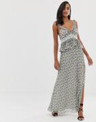 The Jetset Diaries Dazed And Confused Ruffle Maxi Dress-multi