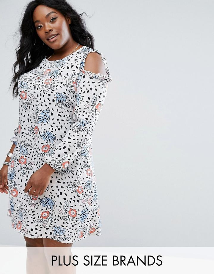 Alice & You Cold Shoulder Floral Dress - Multi