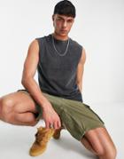 Only & Sons Tank Top In Washed Navy