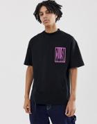Collusion Branded Print T-shirt - Black