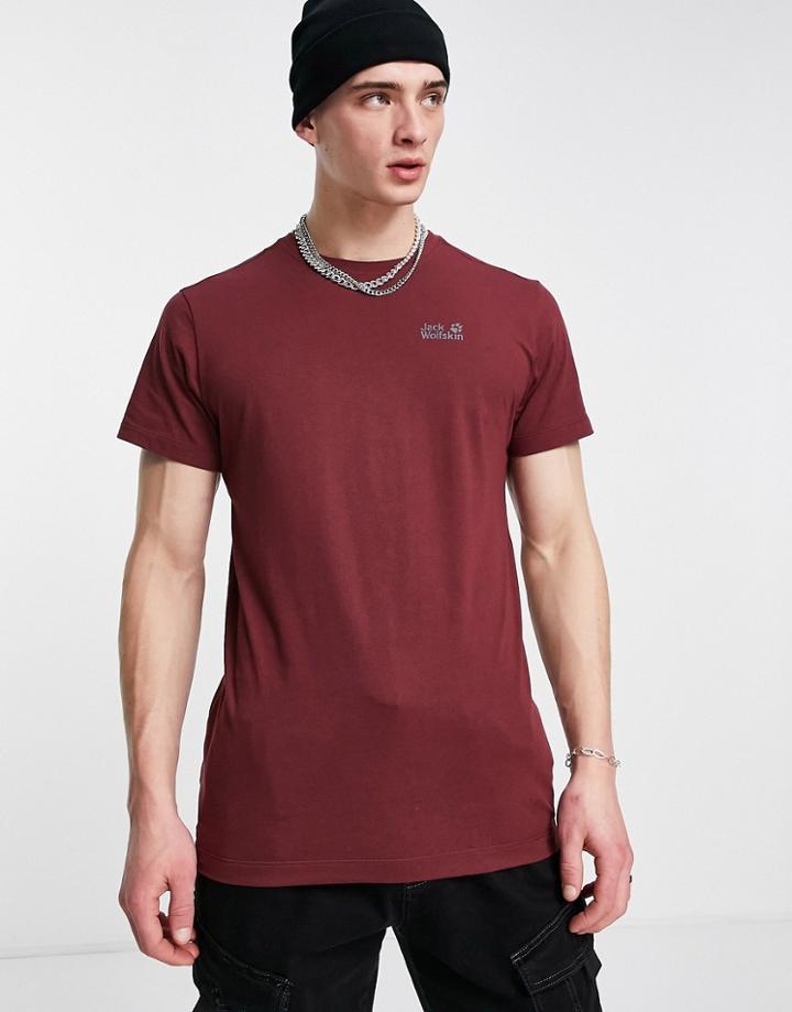 Jack Wolfskin Essential T-shirt In Red