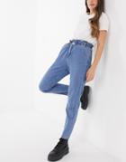 In The Style X Billie Faiers Paperbag Waist Jeans In Blue-blues