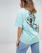 Santa Cruz T-shirt With Screaming Hand Back Print - Green