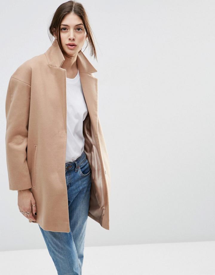 Asos Ultimate Cocoon Coat - Camel