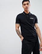 Love Moschino Muscle Polo With Logo In Black - Black