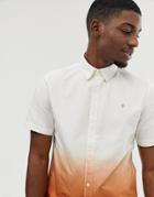 Farah Matthias Ombre Short Sleeve Shirt In Orange