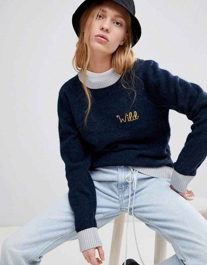 Shae Wild Alpaca And Merino Wool Blend Sweater - Navy