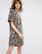 Essentiel Antwerp Manganese Kimono Sleeve Mini Dress - Multi