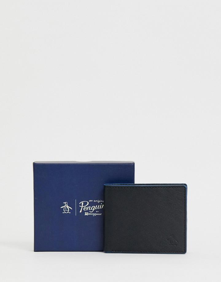 Original Penguin Leather Wallet In Black