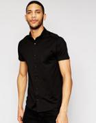 Jack & Jones Premium Short Sleeve Jersey Shirt - Black