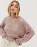 Raga Kaylie Loose Knit Sweater - Purple