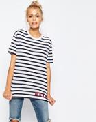 Asos T-shirt In Stripe With Maybe Print
