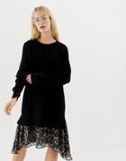 Allsaints Leopard Sweater Dress - Black