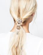 Krystal Swarovski Crystal Floral Swinging Hair Comb With Pearls - Gold