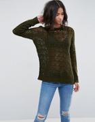 Asos Sweater In Crochet In Oversized Fit - Multi