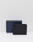 Tommy Hilfiger Deboss Leather Wallet With Coin Pocket - Black