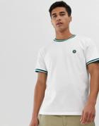 Jack & Jones Core Logo T-shirt With Tipping In White - White