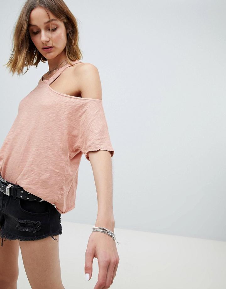 Nytt Lola Cold Shoulder Top - Pink